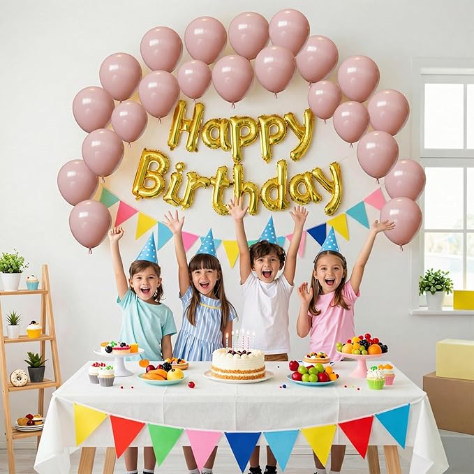Dusty Pink Balloons Arch Kit,130pcs Blush Pink Balloon Garland,Different Sizes Pink Latex Balloons for Wedding,Birthday Party,Baby Shower,Gender Reveal,Anniversary Decorations