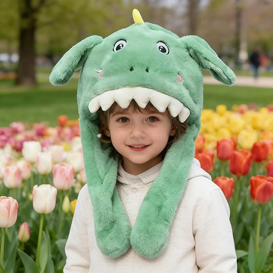 Animal Hat with Funny Plush Moving Ears,Crazy Hats for Kids Holiday Cosplay Easter Dress Up Cute Hat Kids Gift
