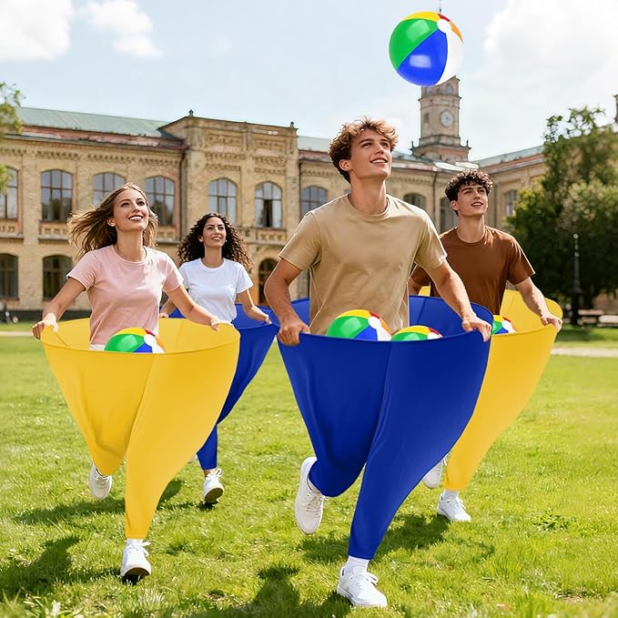 Granny Pants Yard Game Freaky Party Games Pants with Bouncy Balls and Air Pump Oversized Granny Pants Outdoor Game for Adults and Family Interactive Throwing Game for Group Gatherings