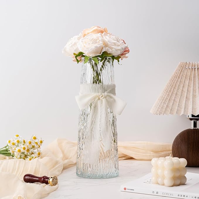 Husfunov Ivory Handmade Chiffon Ribbon,1.5Inch x 3 Rolls Total 24 Yards Ivory Fringe Chiffon Silk Ribbon,for Wrapping Wedding Invitations,Bridal Bouquets,DIY Crafts,Home Decor and More