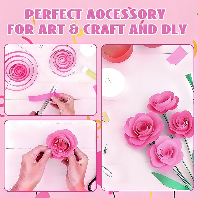 Pink and Green Crepe Paper Streamers 8 Rolls 32ft, Witch Theme Party Supplies Birthday Baby Shower Wedding Decorations