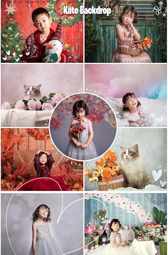 Kate 10x10ftSummer Ice Cream Car Backdrop for Photography Colorful Balloons Cake Smash Blue Sky Birthday Party Background for Kids Photo Props