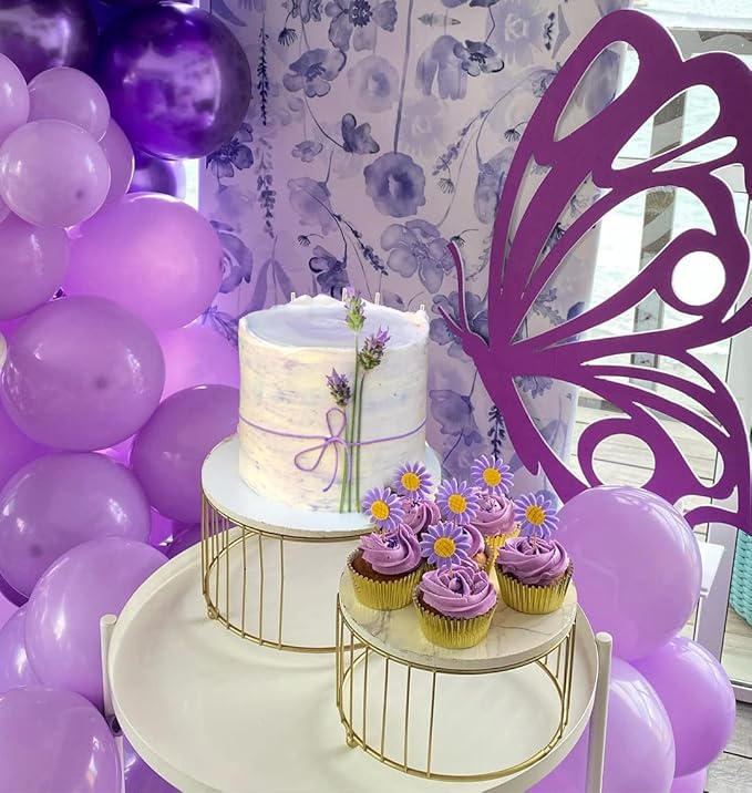 Purple Balloons Lavender Purple Balloon, 50 Pcs 12inch Lavender Lilac Purple Confetti Latex Balloons for Birthday Bridal Shower Wedding Party Decorations