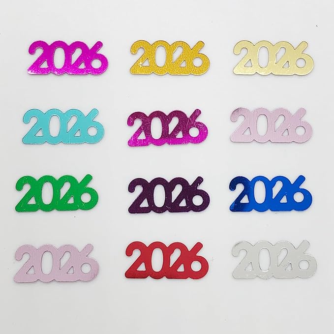 Confetti Year 2026 MultiColors - 2 Half Oz Bags (1 oz) #7347 Q01