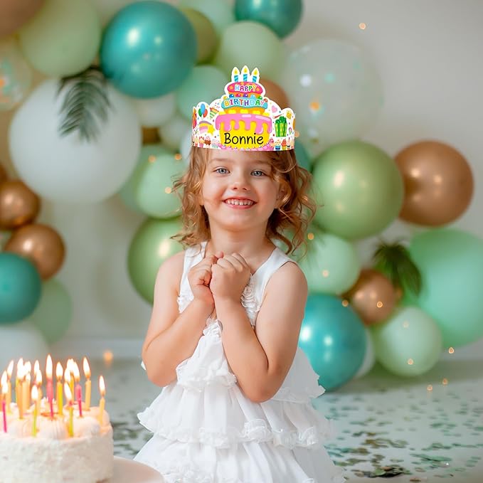 36 Pack Birthday Crowns for Kids Colorful Paper Party Hats Birthday Crown Set for Teachers Students Classroom