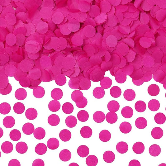 0.5LBS Confetti, Rose red Biodegradable Confetti - Rectangular Fluttering Tissue Paper Confetti for Gender Reveal and Launcher use – Parties, Concerts and Weddings for Events (0.5Lbs rose red)
