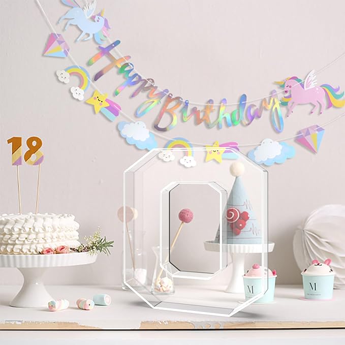 11" Acrylic Letter Charcuterie Tray, Charcuterie Letters Fillable Box for food, Reusable Serving Cake Candy Dish Display Tray for Birthday Anniversary Party Decoration (Letter O)