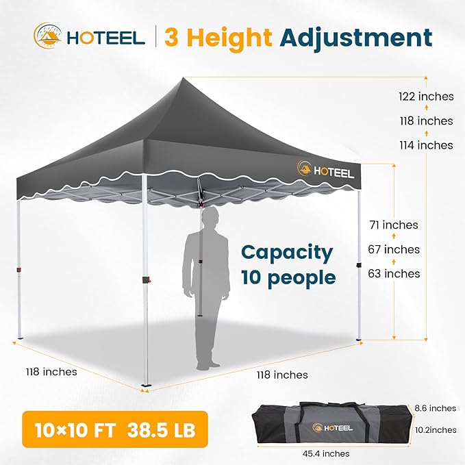 HOTEEL 10×10 Pop Up Canopy