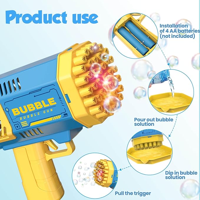 JONEG Toys for 3-8 Year Old Boys Girls: Bubble Machine for Kids with Bubble Solution, Gifts for 3 4 5 6 7 8 Years Old Boy Birthday Toy for Kid Toddlers Ages 4-6 Outdoor Wedding Bubbles Blower Maker