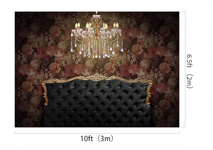 Kate 10x6.5ft/3x2m Retro Headboard Theme Backdrop Floral Background Photography Shoot Studio Props