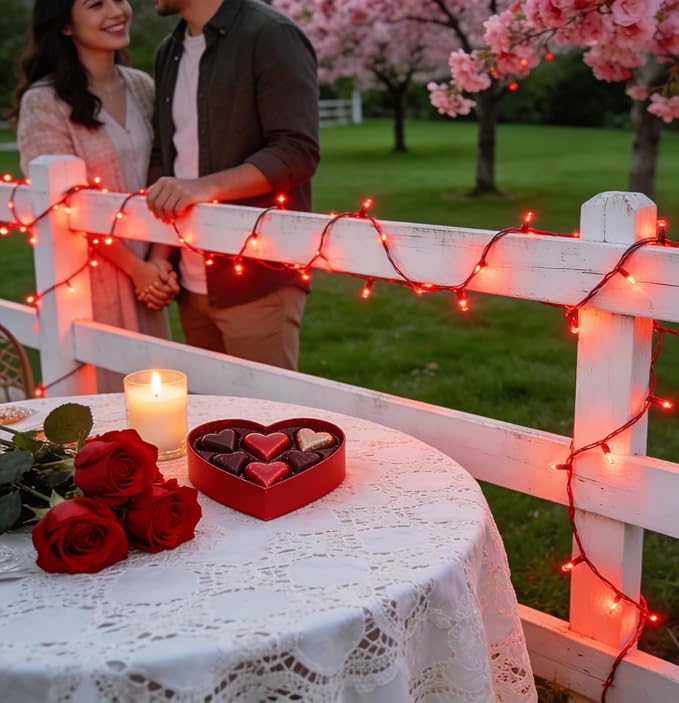 470ft Outdoor Valentines Lights, 1500 LED Valentines Day Decorations 12 Modes & Timer Memory, Dimmable Waterproof for Xmas Tree Garden Wedding Party