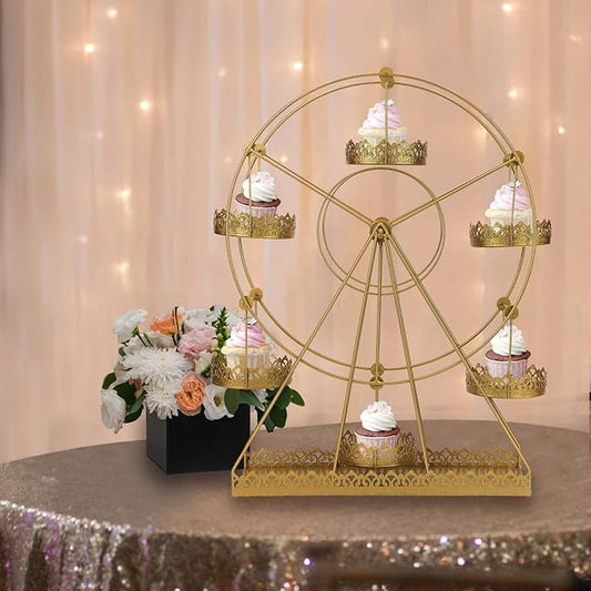 Efavormart 2 Sets of Large Metallic Gold Bird Cage Wedding Centerpiece Table Party Decor All Occasions - 9",13" Tall