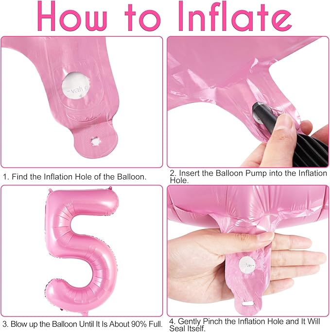 Pink Number 15 Balloon, 40 Inch Big Large Foil Helium Number Balloons, Giant Mylar Number 15 Balloons for 15 Year Old Birthday Party Decorations Supplies Anniversary