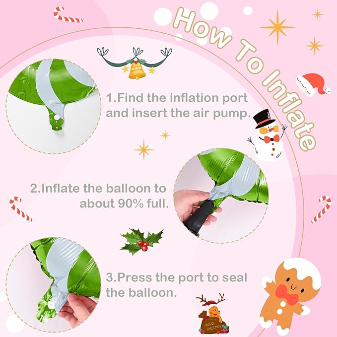 Nutcracker Christmas Balloon Garland Arch Kit, 112Pcs Green Pink and White Gold Latex Balloons with Candy Cane Mylar Foil Christmas Balloon for Girls Xmas Birthday New Year Candyland Party Decorations