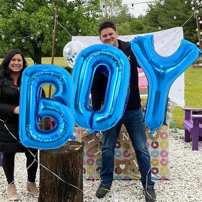 TONIFUL 40 Inch Large Blue Letter B Balloons Giant Alphabet Letter Balloons,Foil Mylar Big Balloons for 2026 Graduation Birthday Party Anniversary New Year Graduation Supplies Decorations