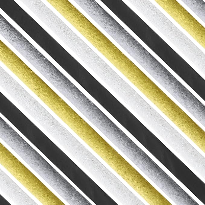 PheiLa Crepe Paper Streamers 4 Rolls 328ft, White Black Gold Silver Paper Party Streamers for Wedding Graduation Anniversary Birthday Baby Shower Backdrop Decoration Supplies