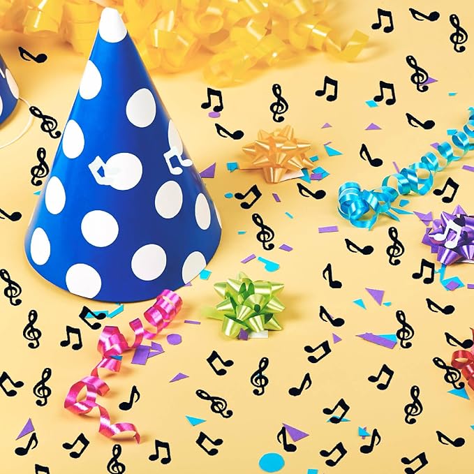 Confetti Music Confetti Birthday Wedding Party Decoration Event Supplies.(Music Black)