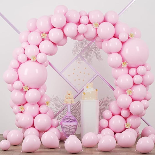 Voircoloria 90pack Light Pink Balloons Different Size 18/12/10/5 Inch Pastel Pink Balloon Garland Arch Kit for Boys Girls Birthday Party, Baby Shower, Wedding, Gender Reveal, Baby Shower Decorations