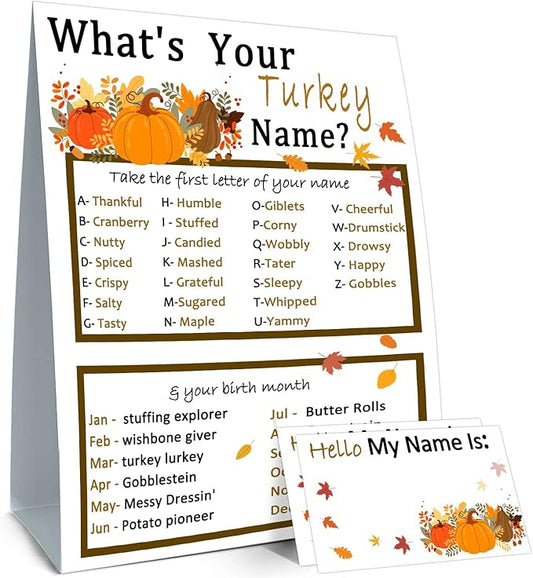 Thanksgiving Party Game, Thanksgivings Decorations for Party-Halloween Thanksgiving Decor Home,Fall Decor Thanksgiving Gifts, Friendsgiving Games Fall Party Supplies