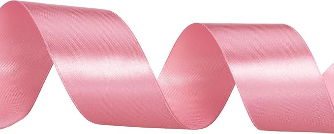 YASEO 1 1/2 Inch Rose Gold Solid Satin Ribbon, 50 Yards Craft Fabric Ribbon for Gift Wrapping Floral Bouquets Wedding Party Decoration