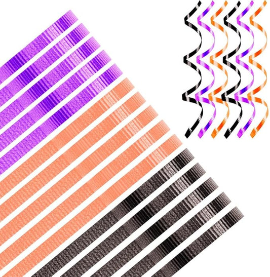 Halloween Curling Ribbons for Crafts Bows Present Wrapping Florist Wedding Party Festival Art Craft Decor, 11 Yards Per Roll, 3/16 Inch Wide 3/16" - Set7
