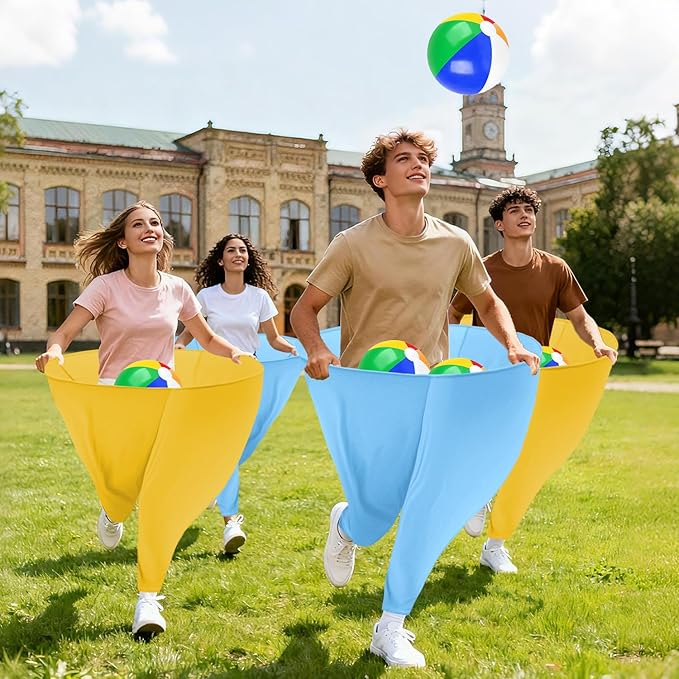 Granny Pants Yard Game Freaky Party Games Pants with Bouncy Balls and Air Pump Oversized Granny Pants Outdoor Game for Adults and Family Interactive Throwing Game for Group Gatherings