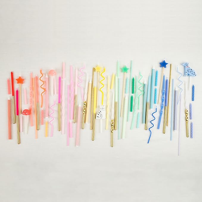 Meri Meri Super Skinny Tall Cake Candles (Pack of 36), 8" Tall, Unscented, Meri Meri Candles