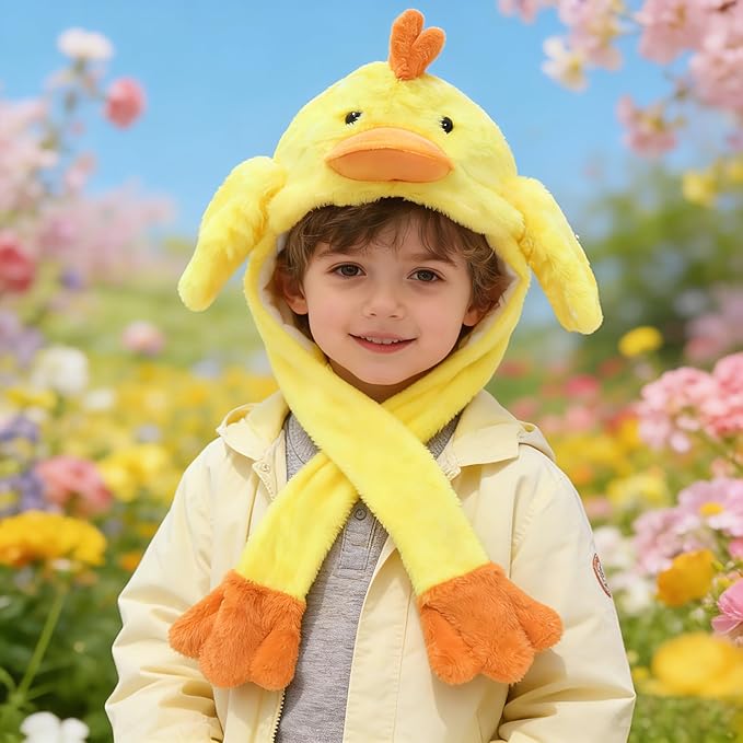 Animal Hat with Funny Plush Moving Ears,Crazy Hats for Kids Holiday Cosplay Easter Dress Up Cute Hat Kids Gift