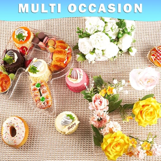 10" Acrylic Charcuterie Letters Fillable Tray, Reusable Alphabet Number Shaped Serving Plates for Charcuterie Board, Display Fruit, Candy, Cake, Party Decor, Birthday, Anniversary（Q）