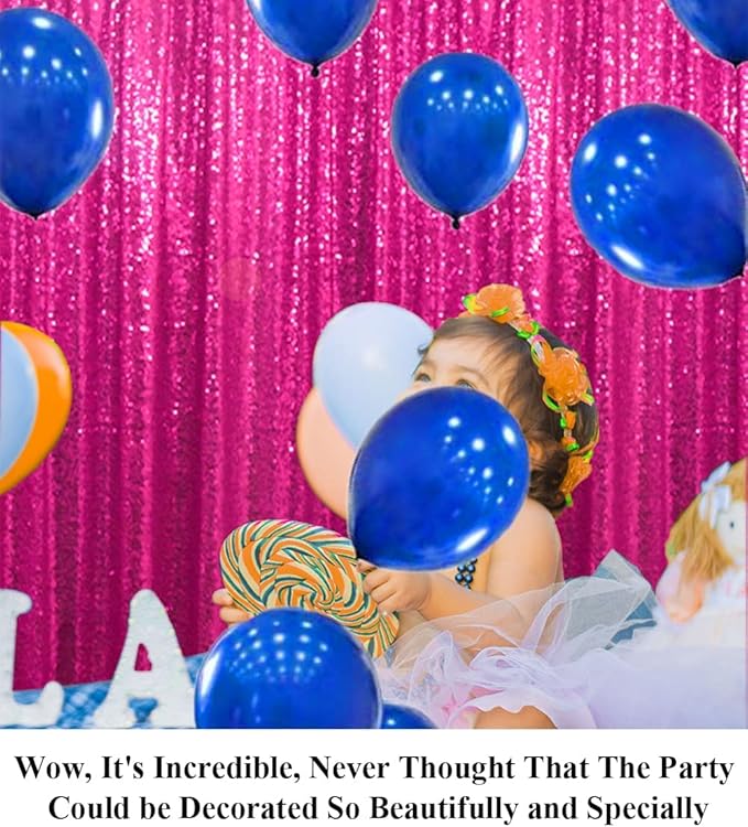 Partisout Sequin Backdrop - 7ftx7ft Glitter & Sparkle Curtain for Party, Wedding, Christmas & More