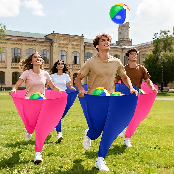 Granny Pants Yard Game Freaky Party Games Pants with Bouncy Balls and Air Pump Oversized Granny Pants Outdoor Game for Adults and Family Interactive Throwing Game for Group Gatherings
