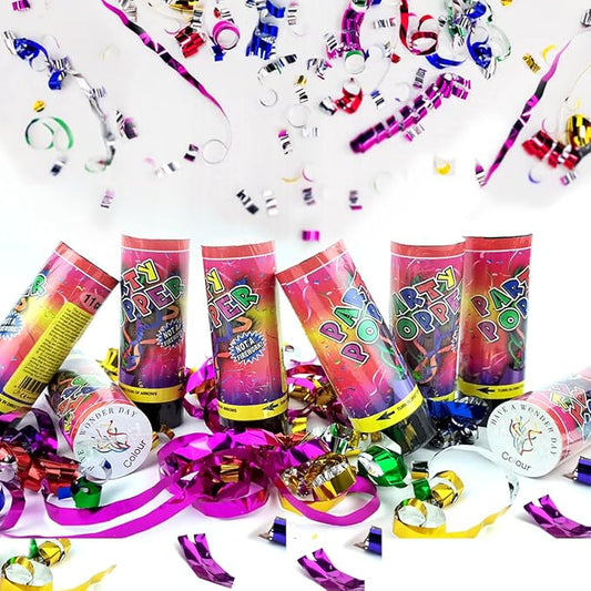 12 PCS Party Confetti Poppers Cannons for Wedding Birthday Graduation Baby Shower Anniversary Christmas New Year's Party Celebrations Supplies and Favors