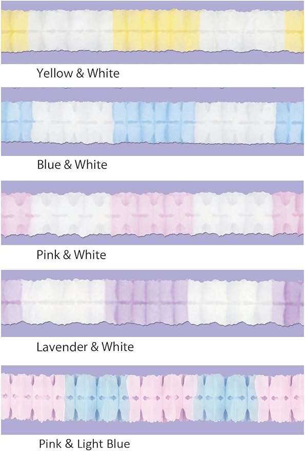 Pkgd Leaf Garland (lt blue & white) Party Accessory (1 count) (1/Pkg)