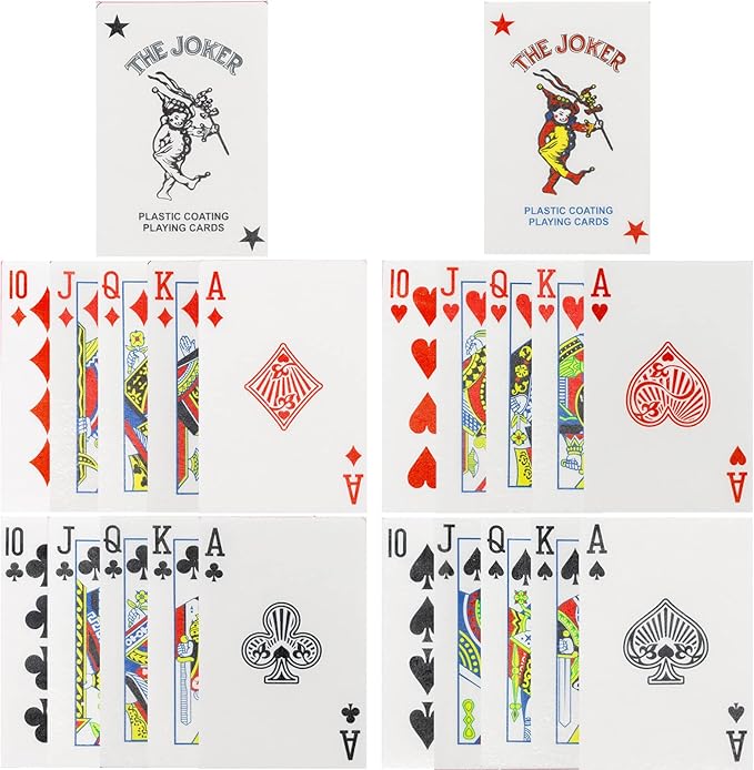 Morofme Edible Poker Cake Toppers 22Pcs Playing Cards Poker Cake Decoration Edible Casino Cupcake Toppers Wafer Playing Card Game Cake Decoration for Vegas Casino Night Party Supplies