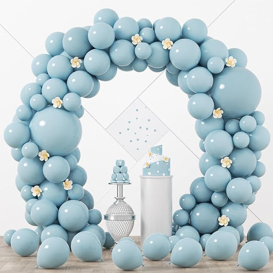Voircoloria 90pack Aqua Balloons Different Size 18/12/10/5 Inch Aqua Balloon Garland Arch Kit for Graduation, Wedding, Birthday, Princess Theme Party, Baby Shower, Anniversary Party Decorations