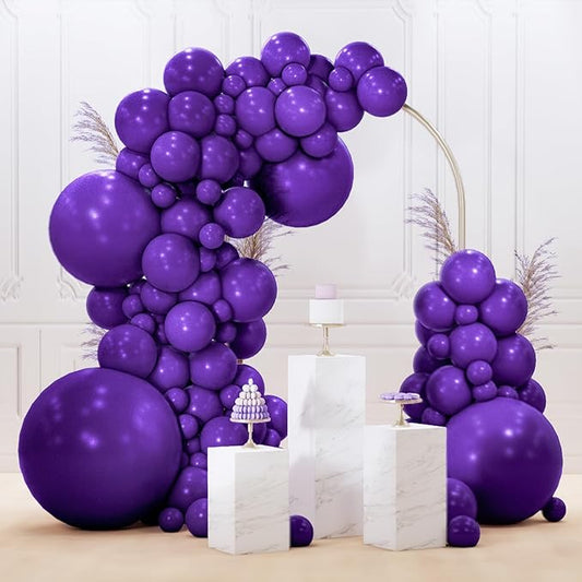 PartyWoo Dark Purple Balloons 99pcs Different Sizes of 36 18 12 10 5 Inch Royal Purple Balloon Arch Kit for Birthday Baby Shower Graduation Anniversary Bachelorette Party Decorations Purple-Y16