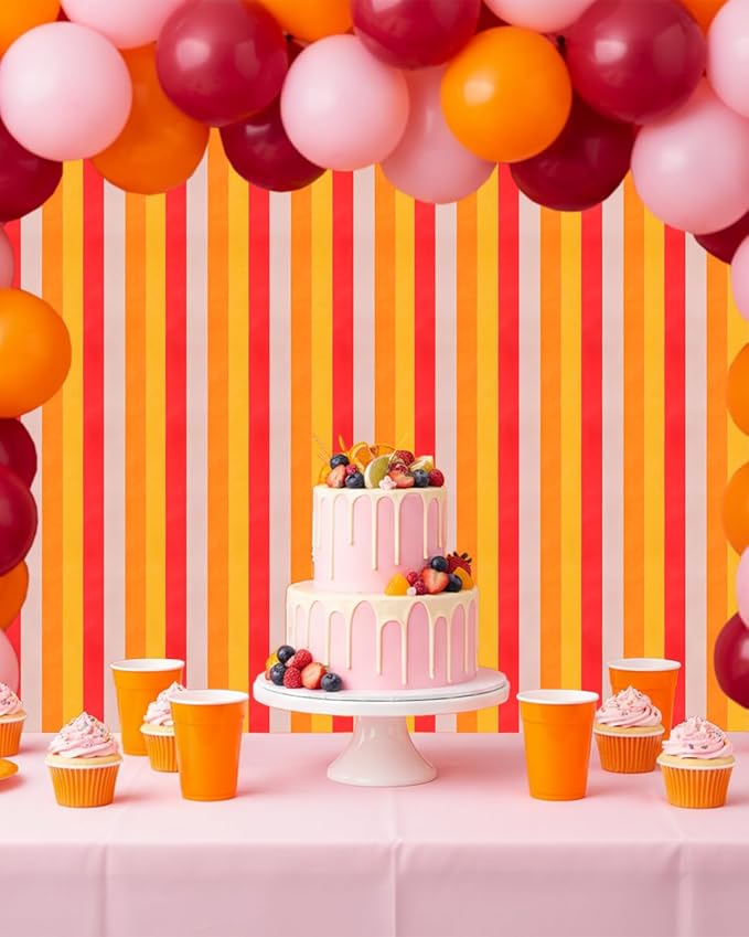 8 Rolls Crepe Paper Streamers Party Decorations, 1.77 Inch x 656 Feet Crepe Streamers, Orange Streamers Birthday Party Decorations
