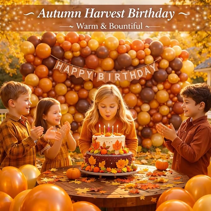 Orange Balloons 12 Inch, 100 Pack Latex Party Balloons, Orange Round Helium Balloons for Thanksgiving Halloween Birthday Kids Party Decorations