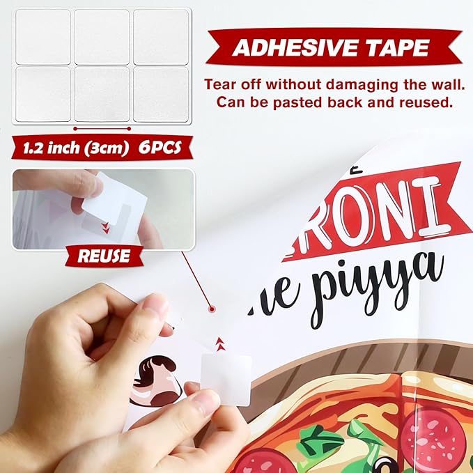PARTYLOUD Pizza Party Games, Pin The Pepperoni on The Pizza, Pizza Italian Birthday Party Games Decoration Classroom Toddlers Preschool Party Supplies for Boys Girls Adults