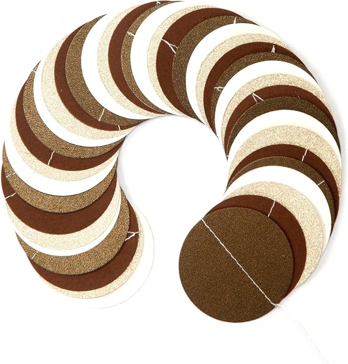 Boho-Brown Fall Baby-Shower Garland Streamers - 52Ft Neutral Beige Champagne Coffee Birthday Party Decorations Hanging Banner, Western Rustic Bridal Wedding Paper Backdrop Decor Huglony