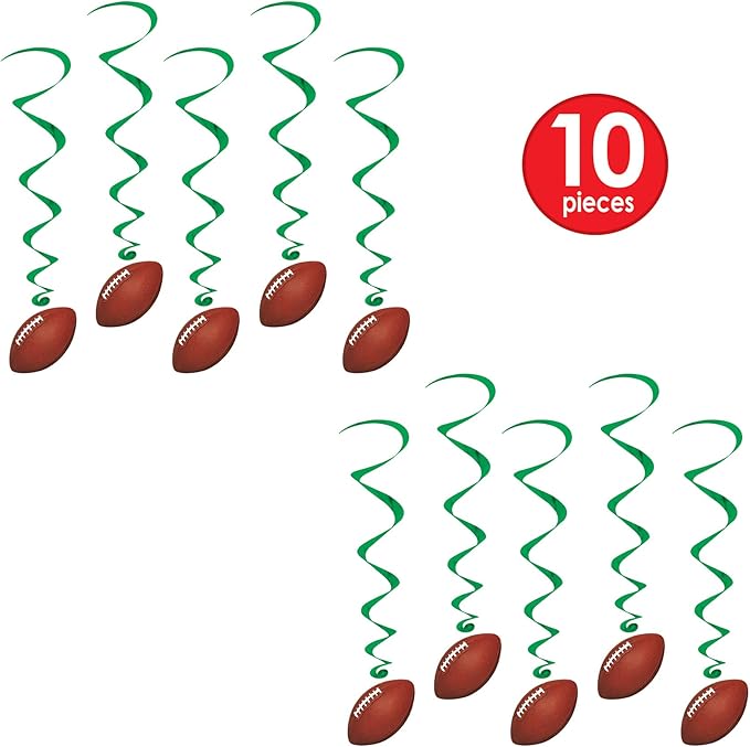 Beistle Football whirls hanging decorators