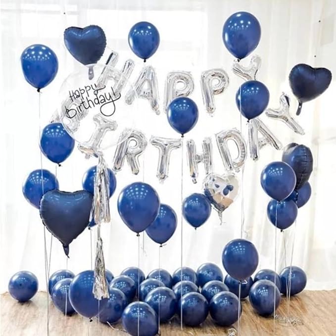 YMSZ Navy Blue Balloons with Different Sizes, Navy Blue Balloon Garland Arch Kit for Birthday Party, Graduation, Baby Shower, Wedding Decoration