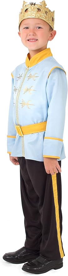 Little Adventures Soft Golden Prince and King Crowns Dress Up Costume Accessory