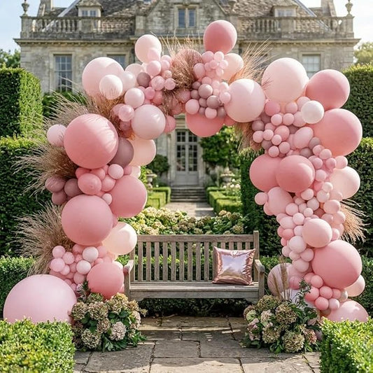 Pastel Pink Balloons Latex Light Baby Pink Balloon Garland Arch Kit Different Sizes for Birthday Baby Shower Winter Bridal Prom Party Decorations