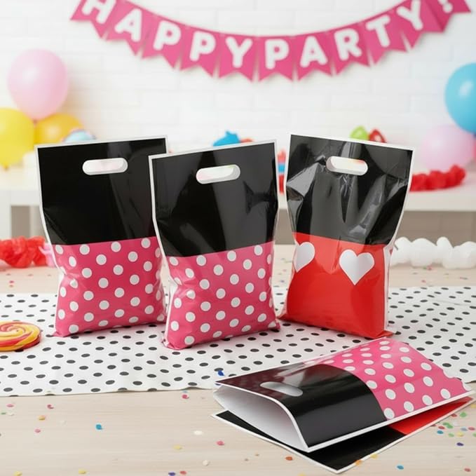 Eccliy 30 Pcs Cartoon Mouse Theme Party Favor Bags Mouse Candy Snack Treat Gift Bags For Birthday Party Decoration Supplies