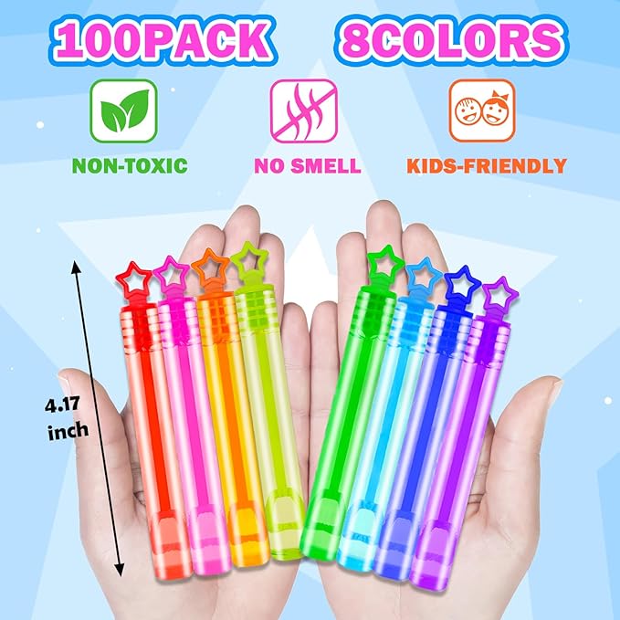 Bulk Mini Bubbles Party Favors for Kids 100-300 Pack, Small Graduation Birthday Pinata Goodie Bag Fillers Non Candy Treats for Toddlers, 4 of July Essentials Toys Prizes Rewards for Boys Girls