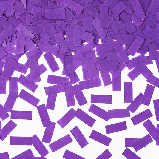 1.2LBS Confetti, Purple Biodegradable Confetti - Rectangular Fluttering Tissue Paper Confetti for Cannon and Launcher use – Parties, Concerts and Weddings for Events
