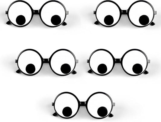 Googly Eyes Funny Costume Wiggle Eyes Novelty Shades - Funny Glasses Accessories for Party (Pack of 5)