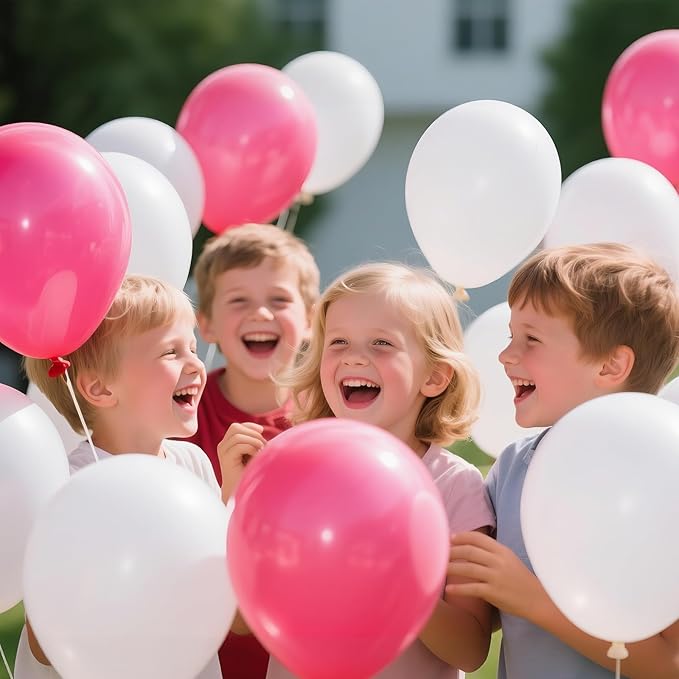 110pcs White Balloons 12 inch, White Latex Balloons Globos Blancos for Wedding Engagement Bridal Shower Birthday Party Decorations. (with 2 Ribbons).