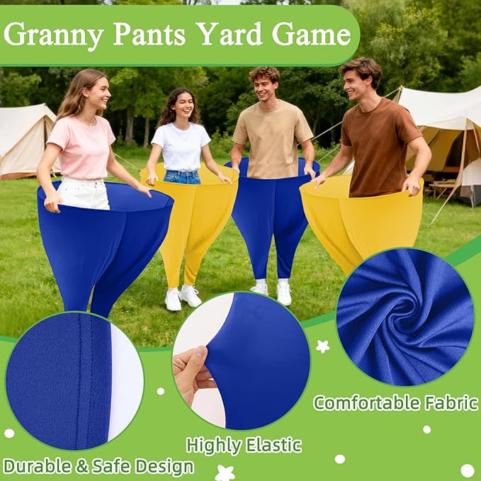 Granny Pants Yard Game Freaky Party Games Pants with Bouncy Balls and Air Pump Oversized Granny Pants Outdoor Game for Adults and Family Interactive Throwing Game for Group Gatherings